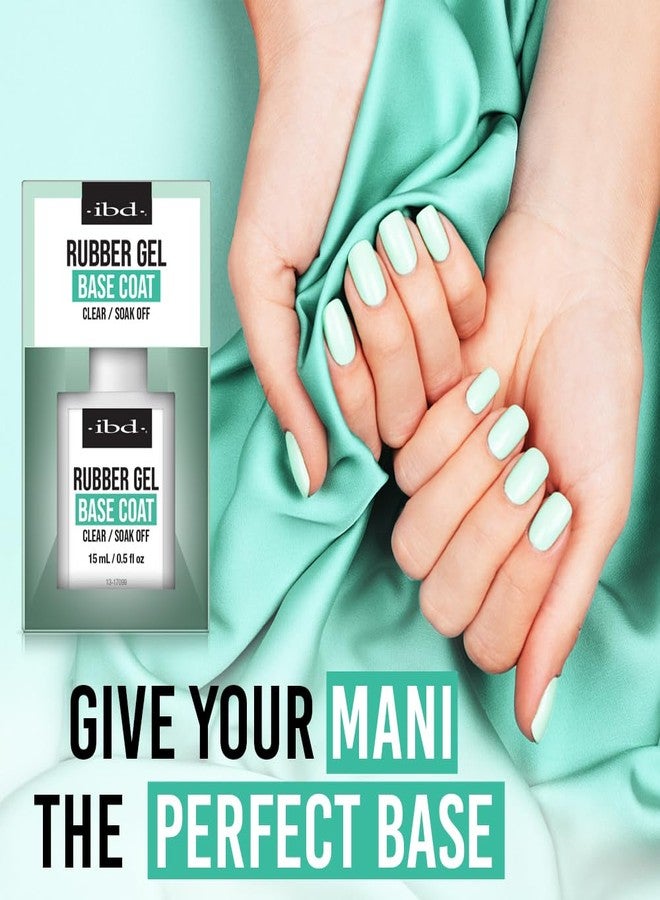 IBD Rubber Base Gel Nail Polish, Base Coat - Clear Soak-Off Builder Gel for Nails Strengthening & Breakage Prevention, 0.5 fl oz - Image 3