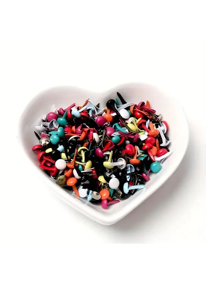 Mixed Color Style2 Round Brads 100 Pieces for Scrapbooking DIY Crafts Shoe Decoration - Image 5
