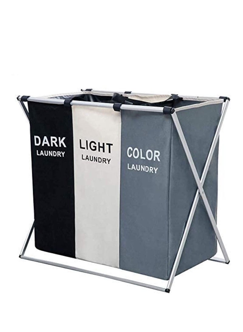 HEXAR Three Section Laundry Basket - Image 1