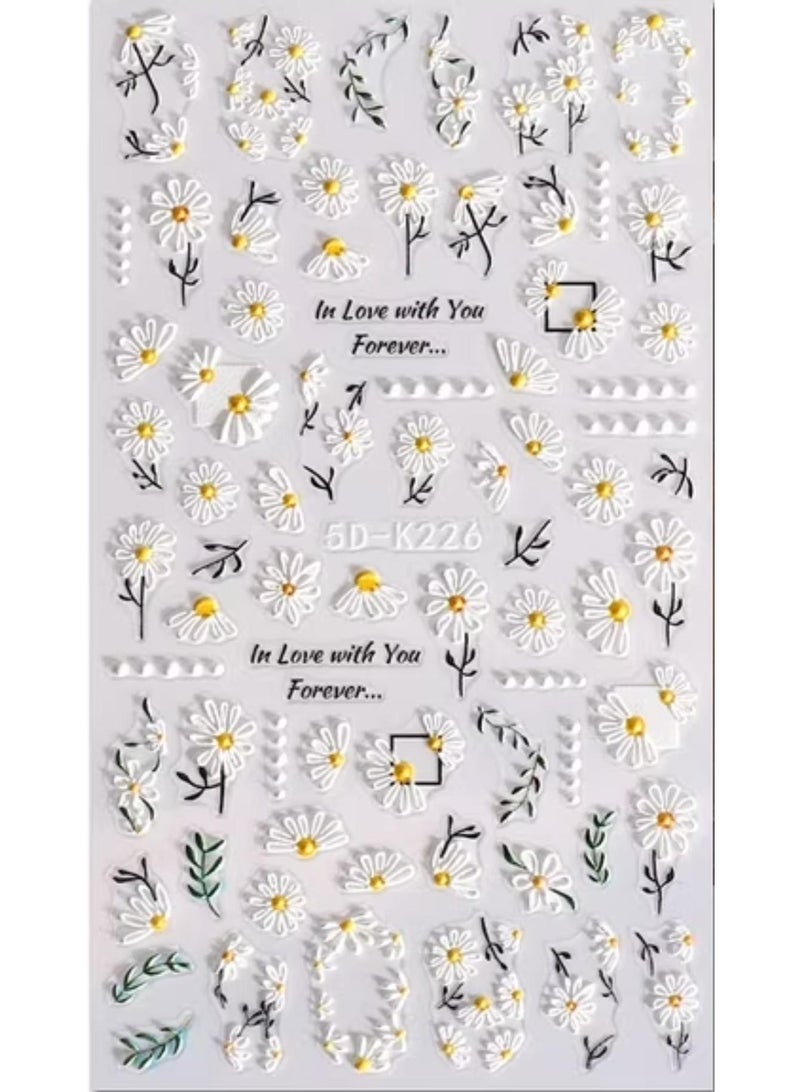 Modern 5D nail stickers - 3D for an attractive nail look in minutes - High-quality sticker compatible with nail polish and gel. - Image 3