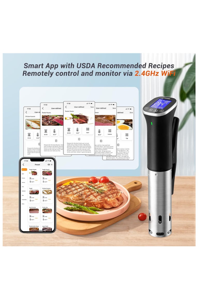 INKBIRD - INKBIRD ISV-300W WiFi Sous Vide Machine IPX7 Waterproof Sous Vide Cooker APP Remote Control with Recipes Alarms Timer Booking Function - Image 1