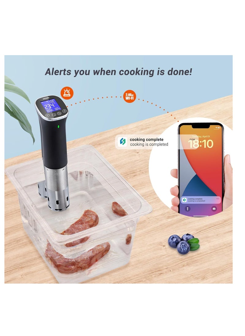 INKBIRD - INKBIRD ISV-300W WiFi Sous Vide Machine IPX7 Waterproof Sous Vide Cooker APP Remote Control with Recipes Alarms Timer Booking Function - Image 1