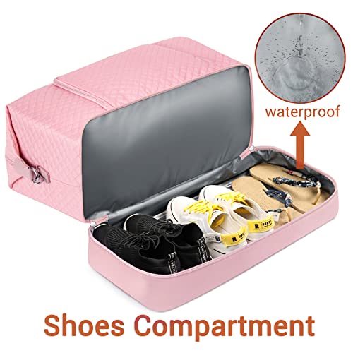 TIBES Travel Weekender Bag for Women, Overnight Bag with Shoe Compartment Oversized Travel Duffel Bag Carry On Tote 21" - Image 4