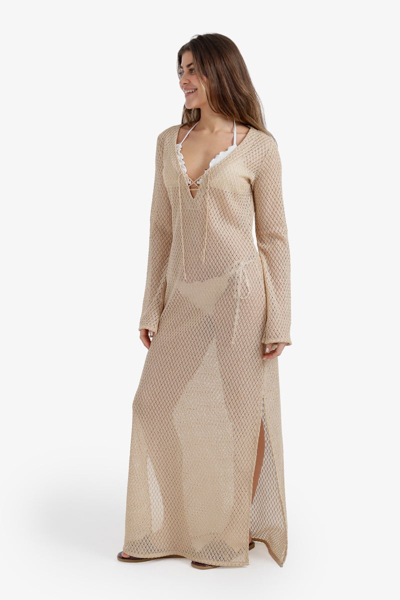 Carina Bell-Sleeve Beach Dress - Image 2