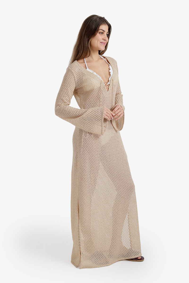 Carina Bell-Sleeve Beach Dress - Image 3