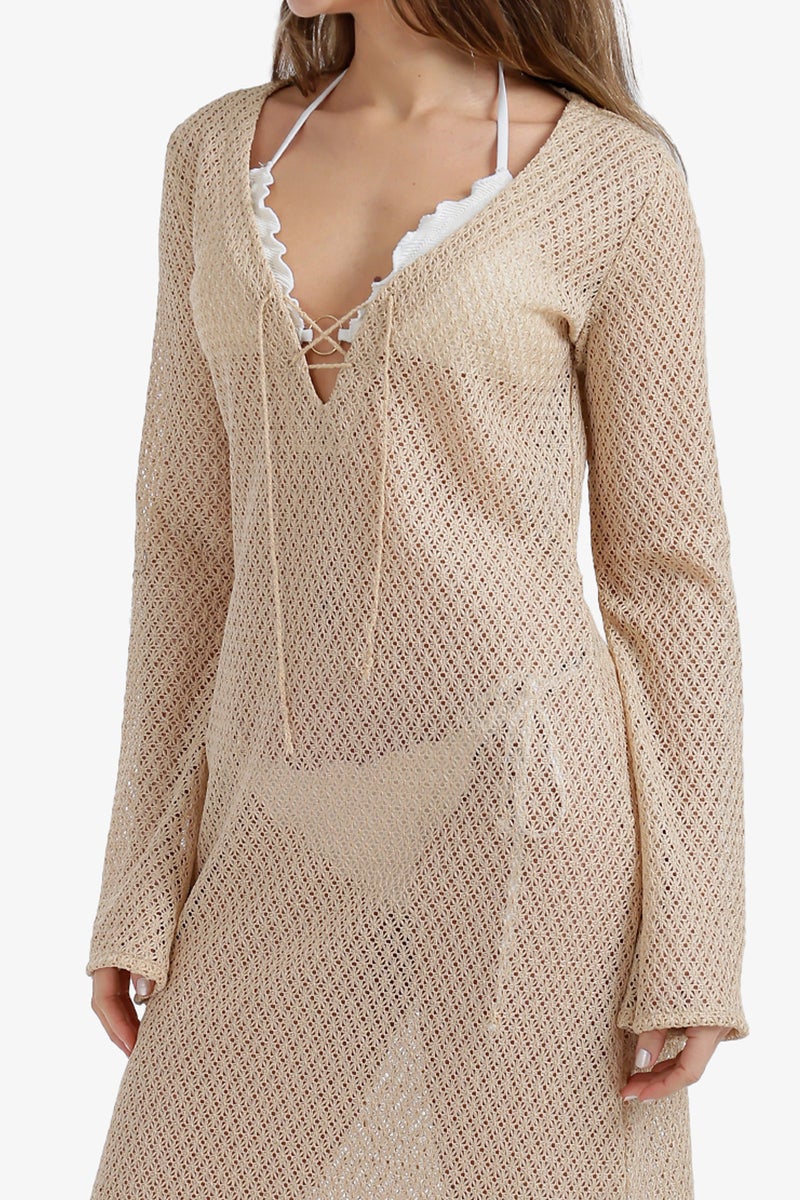 Carina Bell-Sleeve Beach Dress - Image 4