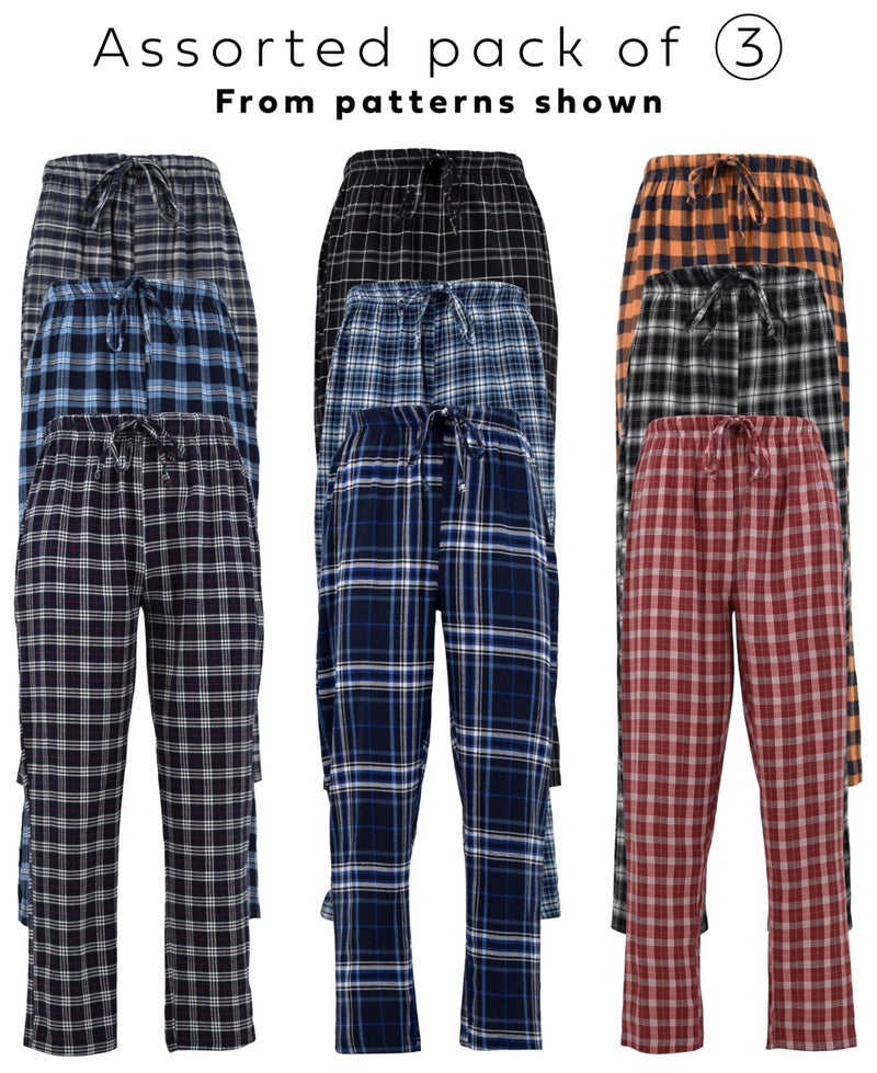 Andrew Scott Mens All Season Lounge Pants | Woven Light Brush Broadcloth | Cotton Blend PJ Bottoms|Multi Packs - Image 2