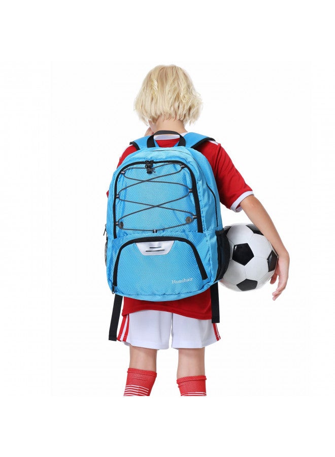 Hsmihair Hsmihair Youth Soccer Bag-Soccer Backpack&Backpack for Football Basketball,with Ball Compartment Separate Cleat Package - Image 4