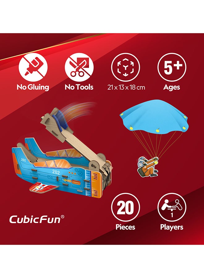 CubicFun Parachute Catapult DIY Craft Set Physics Experiment Set for Children from 5 Years 20 pieces - Image 4