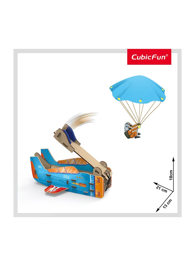 CubicFun Parachute Catapult DIY Craft Set Physics Experiment Set for Children from 5 Years 20 pieces - Image 3