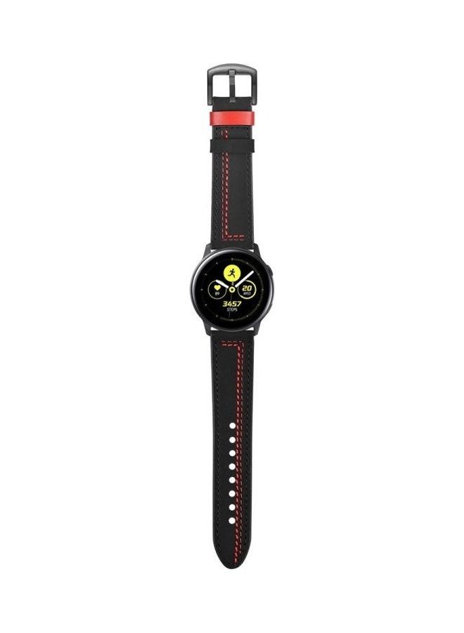 NIBEMINENT Zigzag Leather Strap 22mm For Huawei Watch GT2e / GT2 46mm Black  - Image 3