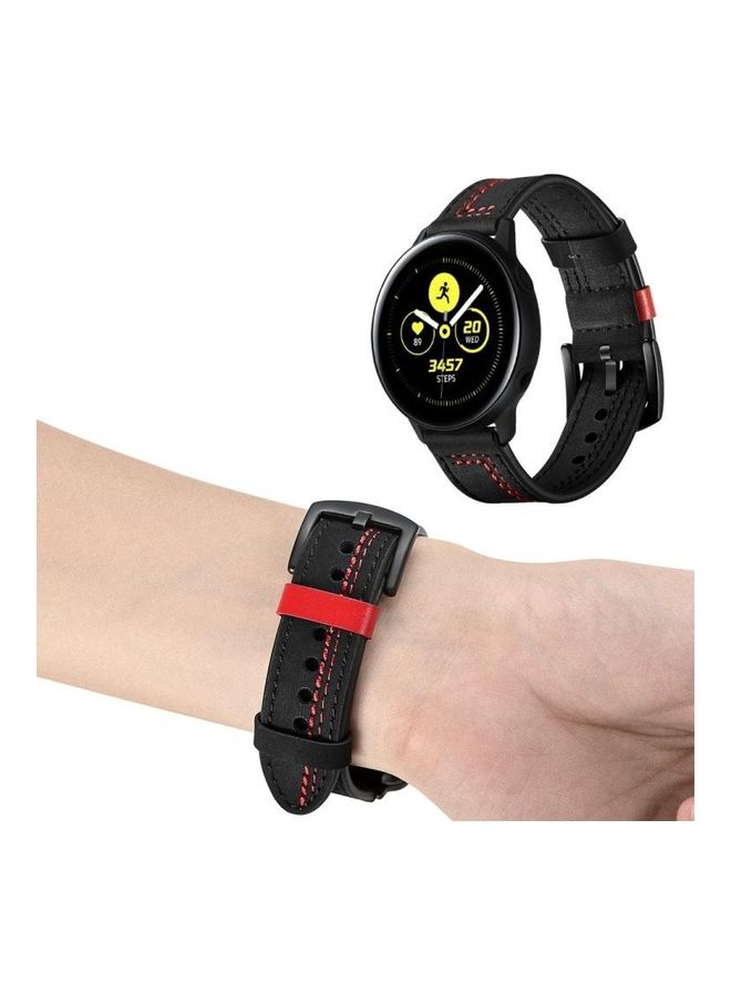 NIBEMINENT Zigzag Leather Strap 22mm For Huawei Watch GT2e / GT2 46mm Black  - Image 4