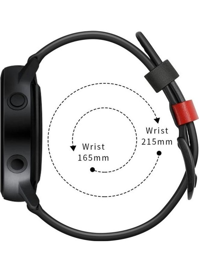 NIBEMINENT Zigzag Leather Strap 22mm For Huawei Watch GT2e / GT2 46mm Black  - Image 5