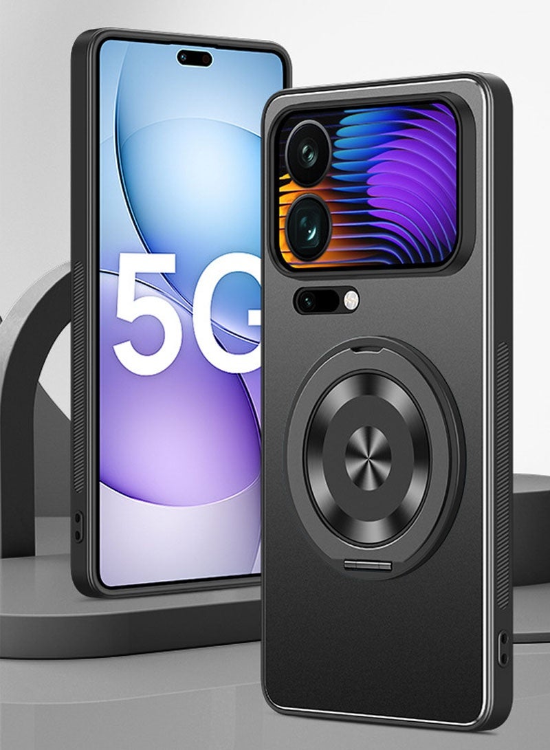general Compatible with Xiaomi 17 Pro Max 5G Magnetic Case with Ring Holder, Matte Case for Xiaomi 17 Pro Max 5G Cases Ultra Thin Anti-Shock Protective - Image 1