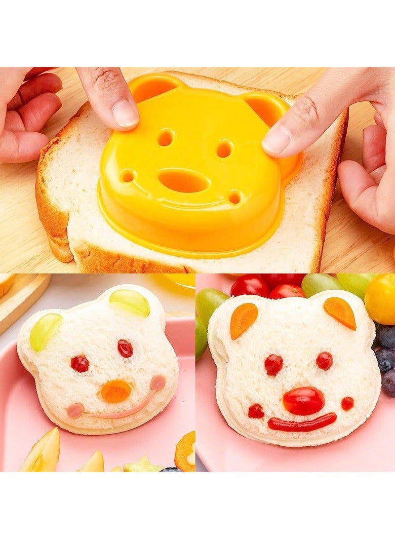 عام مجموعة قطاعات الساندويتشات 25/32/34 قطعة، ملحقات صندوق الغداء، قطاعة أشكال طعام الأطفال المخبوزة، صناعة الفطائر على شكل ديناصور على شكل قلب، قطاعة بسكويت DIY، صندوق غداء الأطفال وقوالب نقش البسكويت الأخرى - Image 5