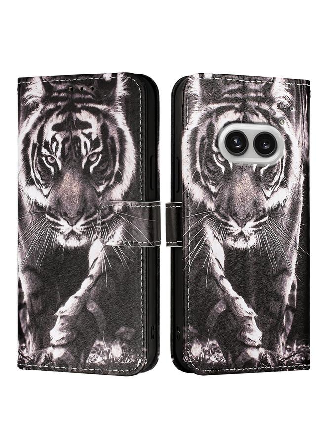 اس-توب جراب لهاتف Case For Nothing Phone 2a بنمط رسم ملون من الجلد المنسوج البسيط - Image 1