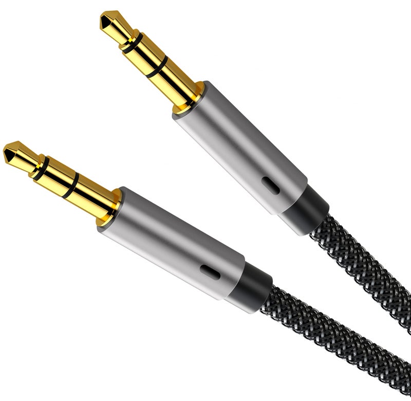 Ruaeoda Aux Cord 3 ft,3.5mm Audio Cable Male to Male Stereo Hi-Fi Sound Nylon Braided aux to aux 1/8 Cable for Headphones Car Home Stereos Speakers - Image 1
