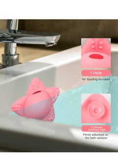 Excefore Bath Tub Overflow Drain Cover, Silicone Tub Overflow Drain Cover, Overflow Bath Drain Cover with Top Plug,  Suction Cup Sealed Overflow Drain Cover Bathroom Tub - Bathtub Overflow Drain Cover  - Image 3
