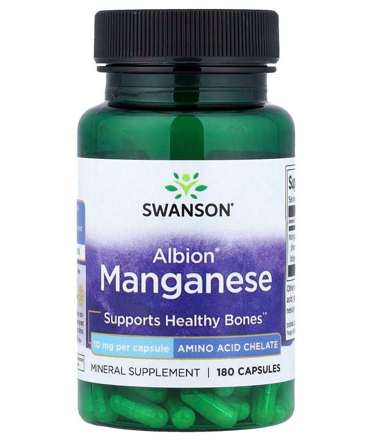 SWANSON Albion® Manganese 10 mg 180 Capsules