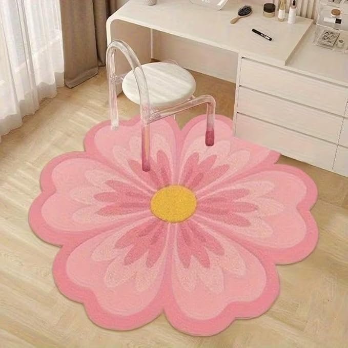 Tnessential Pink Flower Shape Rug - Image 3