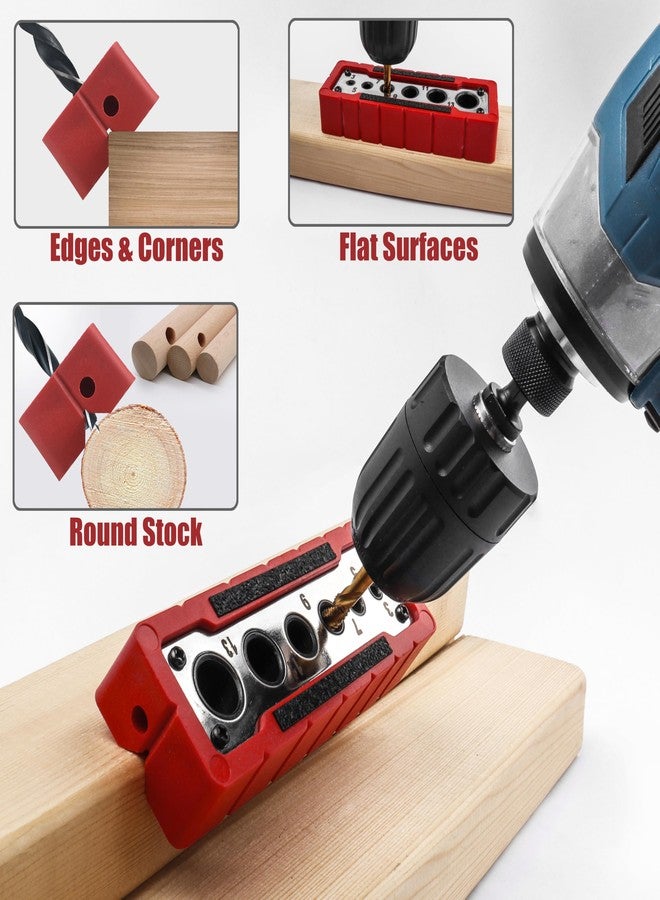 ياكاموز دليل حفر محمول على شكل حرف V من Yakamoz للثقوب المستقيمة، دليل حفر يدوي على شكل حرف V بزاوية 90 درجة، دليل حفر الأنابيب، محدد مواقع الثقوب اليدوية، مقاسات الثقوب 3-13 مم (1/8 بوصة - 1/2 بوصة) - Image 5