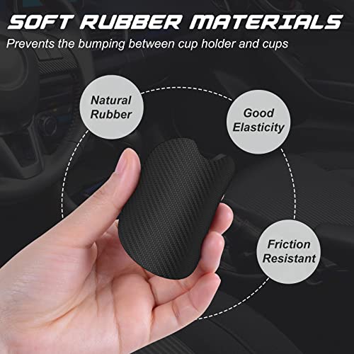 Aiawoxc Car Cup Holder Coasters, 2 Pack Universal Auto Anti Slip Insert Coaster with A Finger Notch, Cute Car Assecories for Women Men, Cup Mat for Most Interior, Abstract Boho Leaves - Image 4