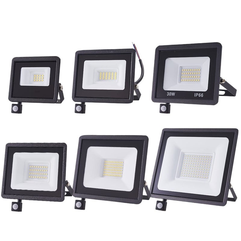 Outdoor LED PIR Motion Sensor Floodlight 100W Cold White Waterproof Spotlight For Garden Wall - Image 3