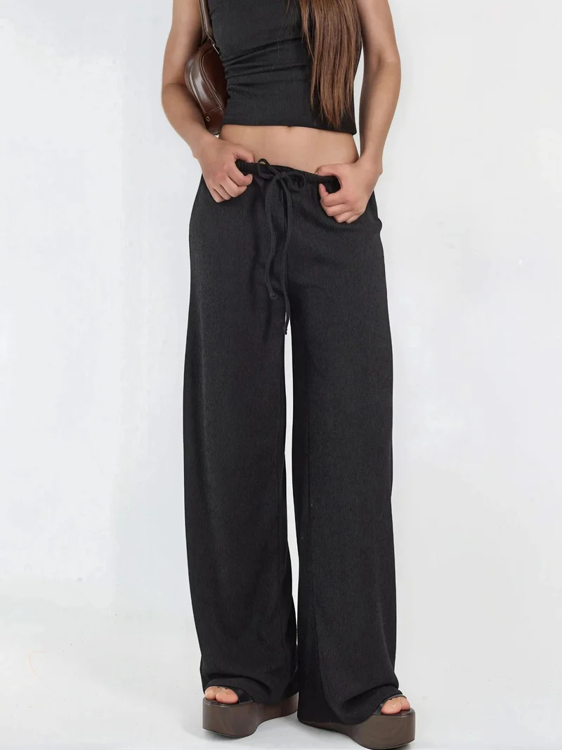 Busem BUSEM Wide Leg Trousers with Drawstring Waist