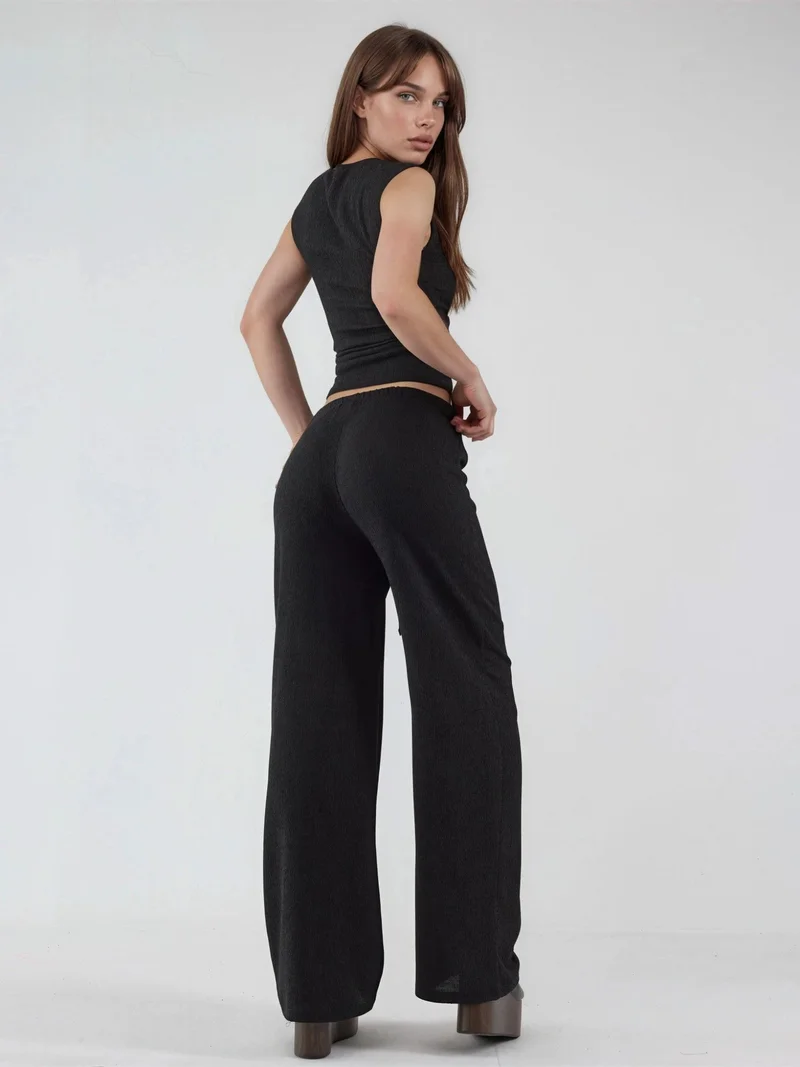 Busem BUSEM Wide Leg Trousers with Drawstring Waist