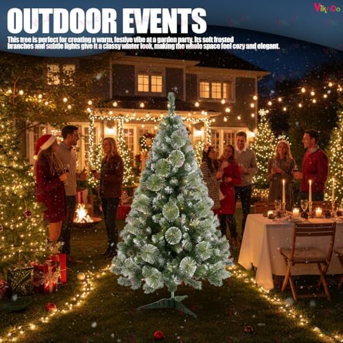 Vikrida Artificial Pine Snow Christmas Tree Perfect for Christmas Decoration- 3 Feet - Image 3