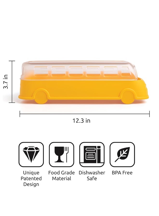 حاوية تخزين بيض علي شكل حافلة - سعة 12 بيضة، بلاستيك خالي من BPA - Image 3