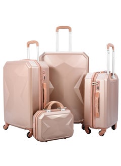 MORANO 5-Piece Luggage Trolley Bag Set Rose Golden  - Image 3