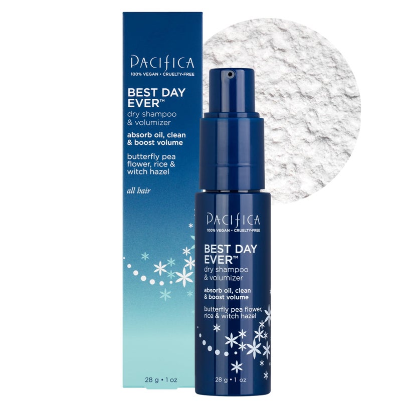 Pacifica Dry Shampoo Powder - Best Day Ever Waterless Shampoo & Instant Volumizer - adds Texture, Refreshes & Absorbs Oil, Non-Aerosol for Women of All Hair Types Natural & Vegan Dermatologist Tested - Image 1