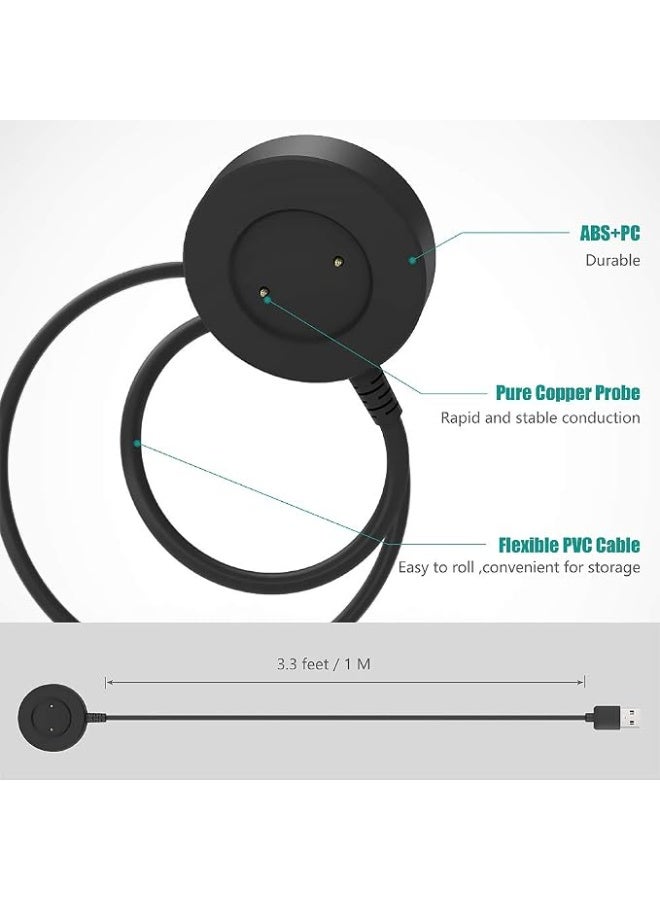 كابل شاحن USB بقاعدة لساعة هواوي واتش جي تي 2، أسود - Image 2