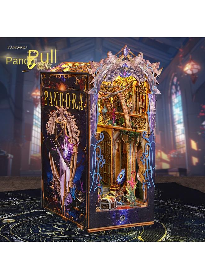 Bluejw Jiate Diy Cabin Pandora's Box 3D Handmade Assembled Book Stand Ornaments Model Building Toy Gift Giving - Image 2