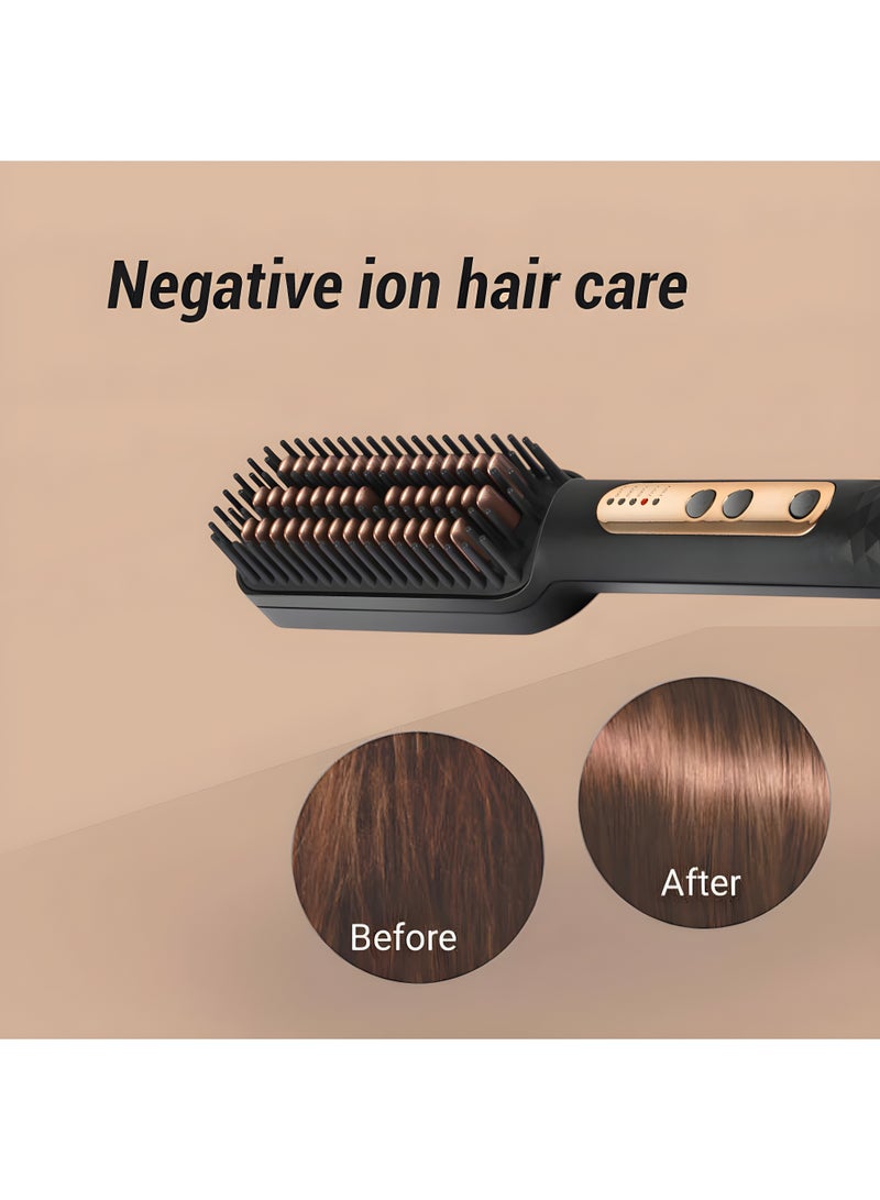 RAF Hair Straightener Brush – 45W 5-Level Intelligent Temperature Control, Negative Ion Hair Care, 950°F Max with 3-Year Warranty, RAF R.406B  - Image 5