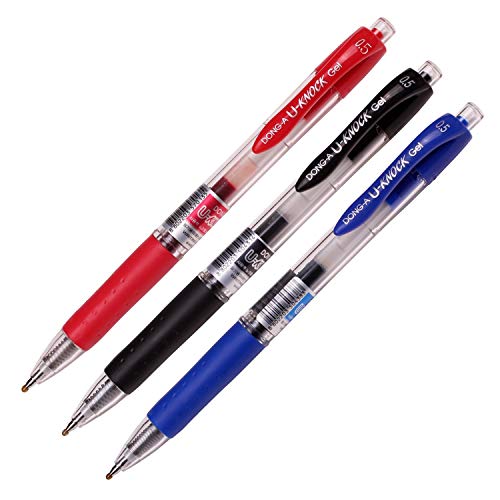 Dong-A U-Knock Gel Ink Ballpoint Pen U-Spring Technology 0.5mm (1 Dozen) Smooth Writing (Assorted) - Image 2