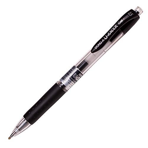 Dong-A U-Knock Gel Ink Ballpoint Pen U-Spring Technology 0.5mm (1 Dozen) Smooth Writing (Assorted) - Image 3