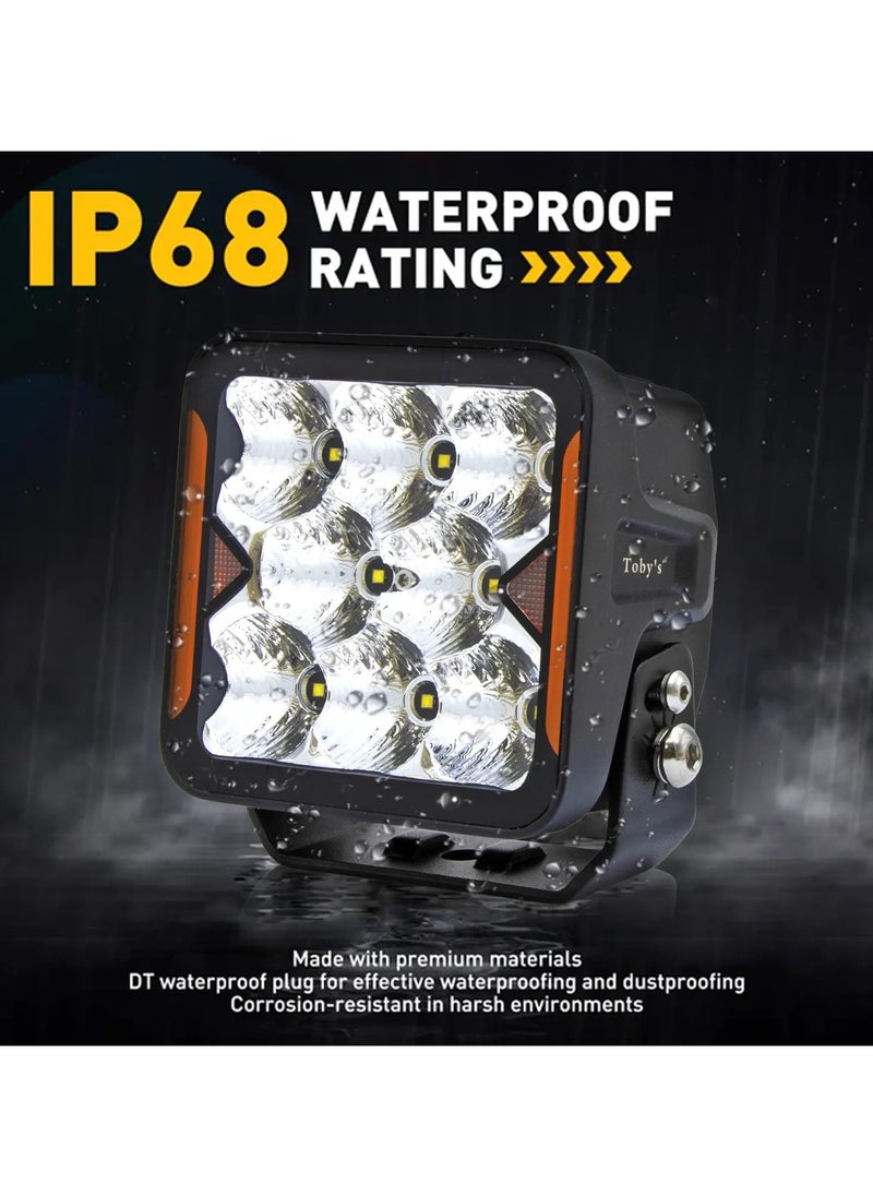 Toby's Toby’s 4inches 40W LED Work Light Mini Auxiliary Headlight Driving Lamp Diffuser Effects Truck Motorcycle Spotlight  - Image 2
