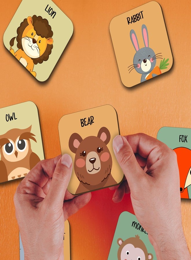Lefan Wooden Animal Memory Game for Kids Matching Block Game with Cute Animal Faces Early Learning Brain Development Toy for Toddlers & Preschoolers Educational Montessori Game Ages 3+ - Image 2