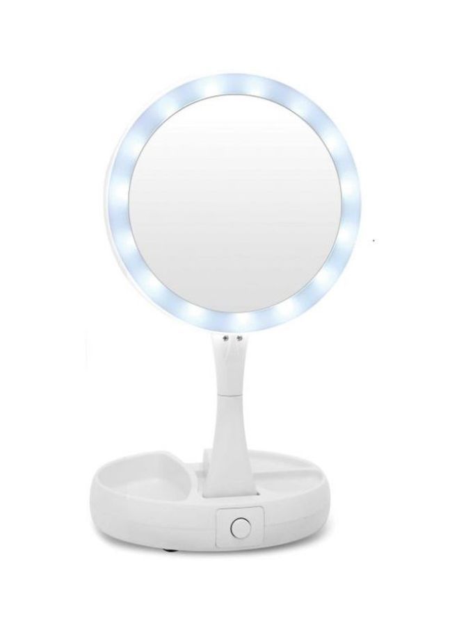 NIBEMINENT Foldable LED Mirror White One Size  - Image 2