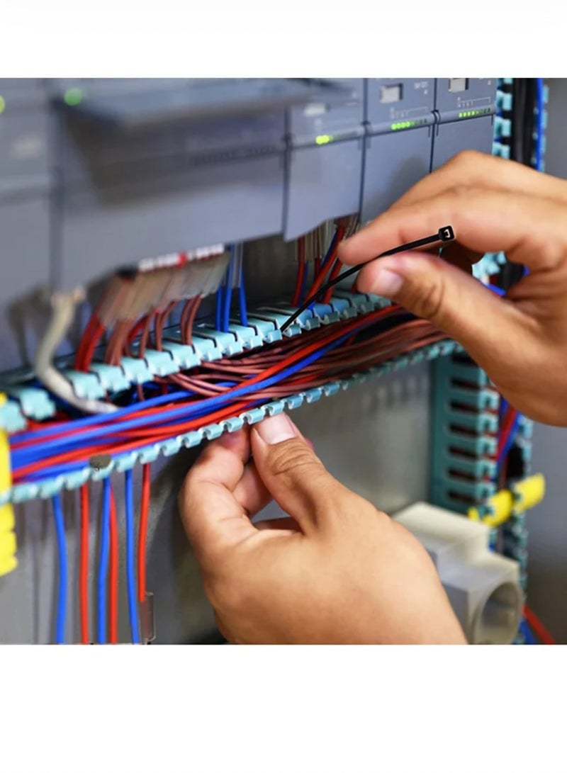 Nylon Cable Ties 100 Pack Black Various Sizes Multi-Purpose Self-Locking Nylon Cable Management Suitable For Home, Office, Garden, Workshop Plastic Cable Ties Length 760mm - Image 5