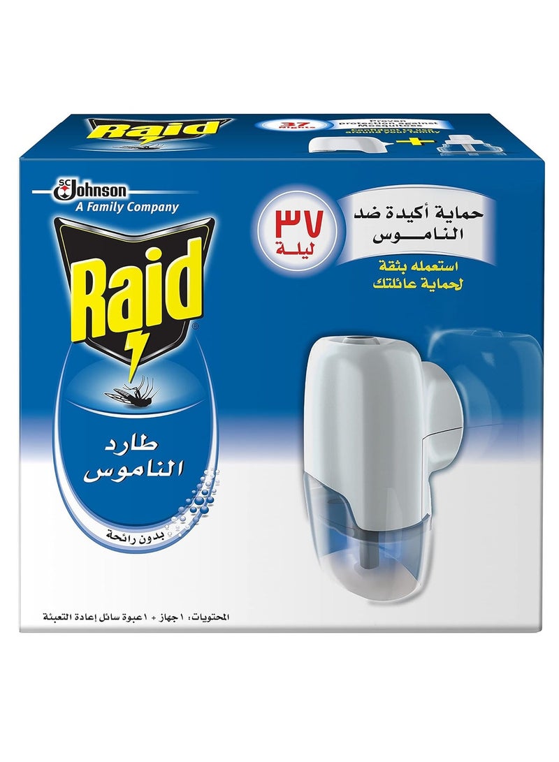 RAID Mosquitoes Repellant Device + 1 Liquid Bottle - Fragrance Free - Image 1