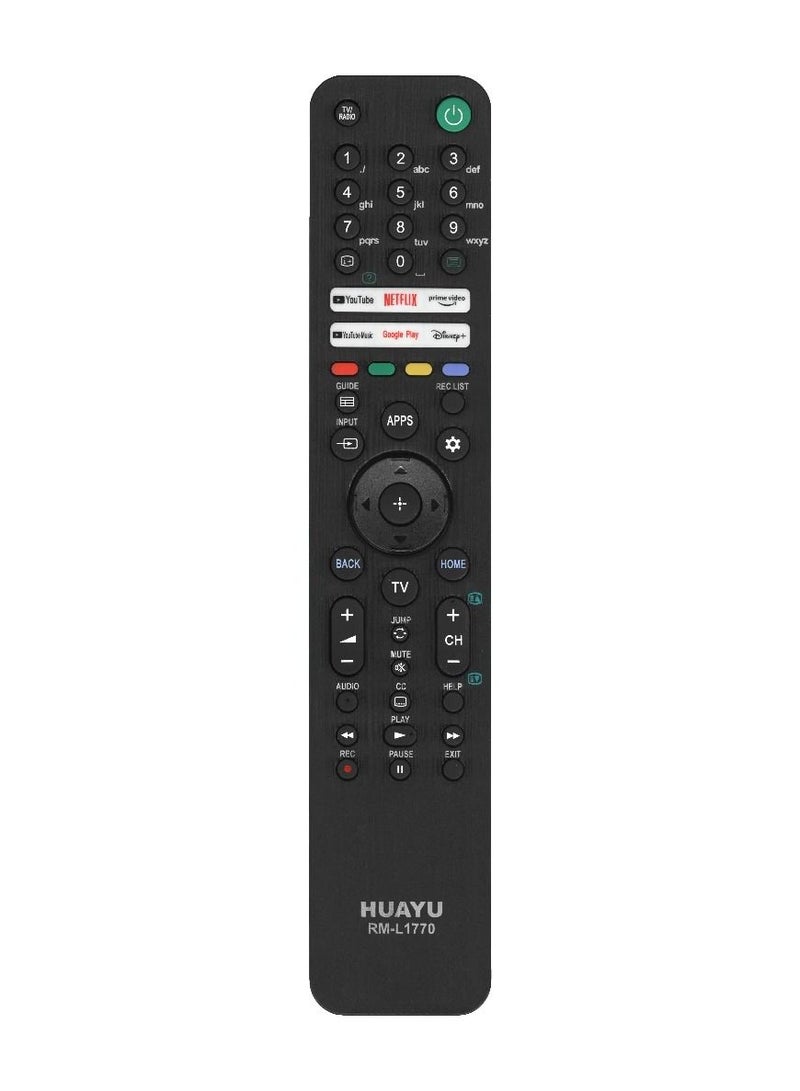 Huayu Replacement Sony TV Remote Control For Sony Android LCD/LED TVs Fit for All Sony Smart TV LCD/LED Models Universal Remote For Sony TV With Disney+ Prime video Netflix and YouTube Buttons 