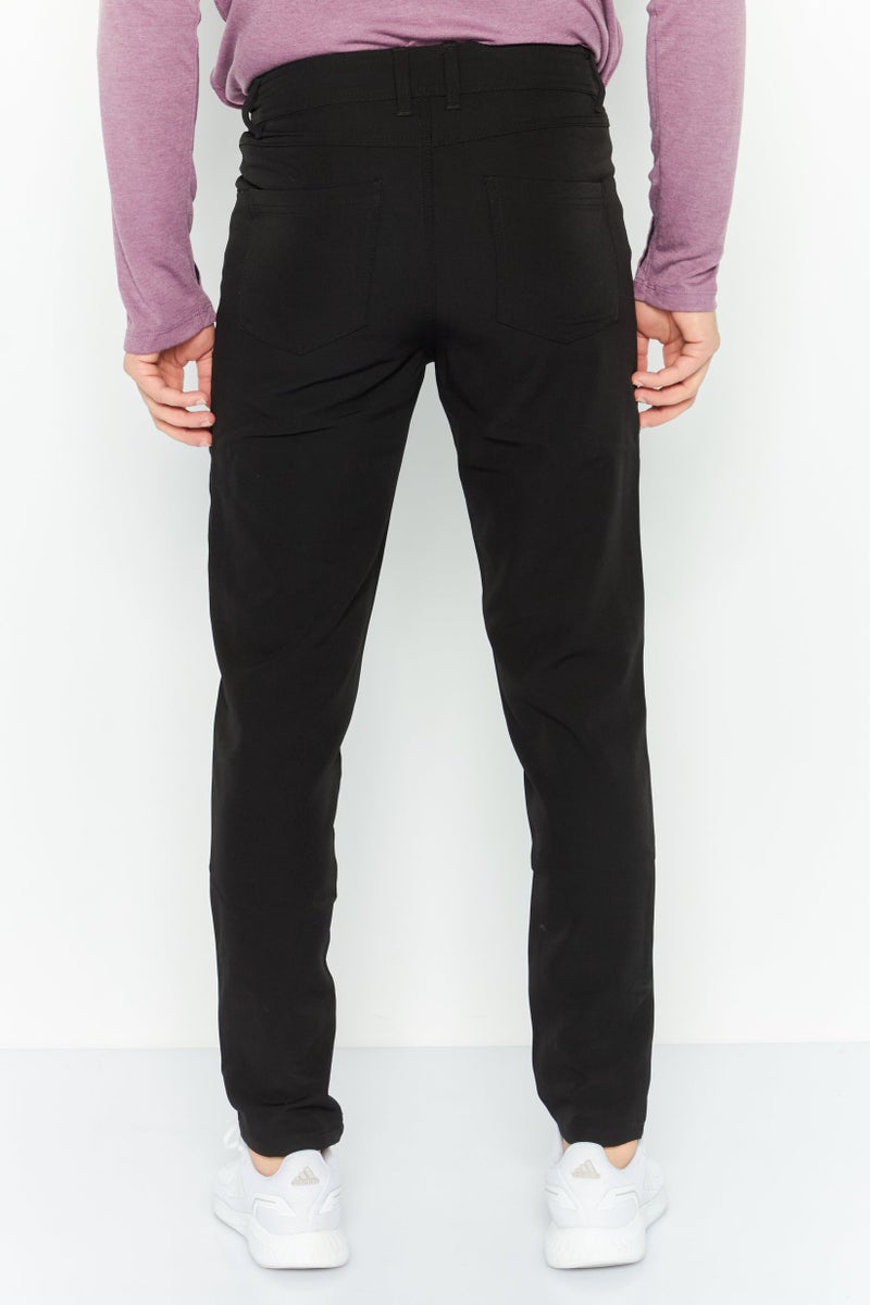 Mister Men Slim Fit Solid Dress Pants, Black  - Image 4