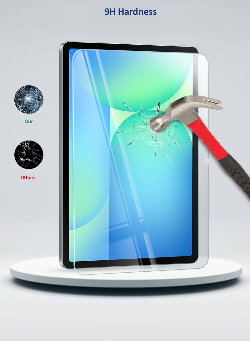 دبليو تيك سامسونج جالاكسي تاب S10 FE 10.9 5G 2025 (10.9 بوصة) واقي شاشة زجاجي مقوى بغطاء كامل من سلسلة WTech Premium Series - شفاف - Image 3