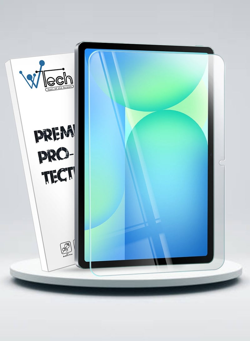 دبليو تيك سامسونج جالاكسي تاب S10 FE 10.9 5G 2025 (10.9 بوصة) واقي شاشة زجاجي مقوى بغطاء كامل من سلسلة WTech Premium Series - شفاف - Image 1