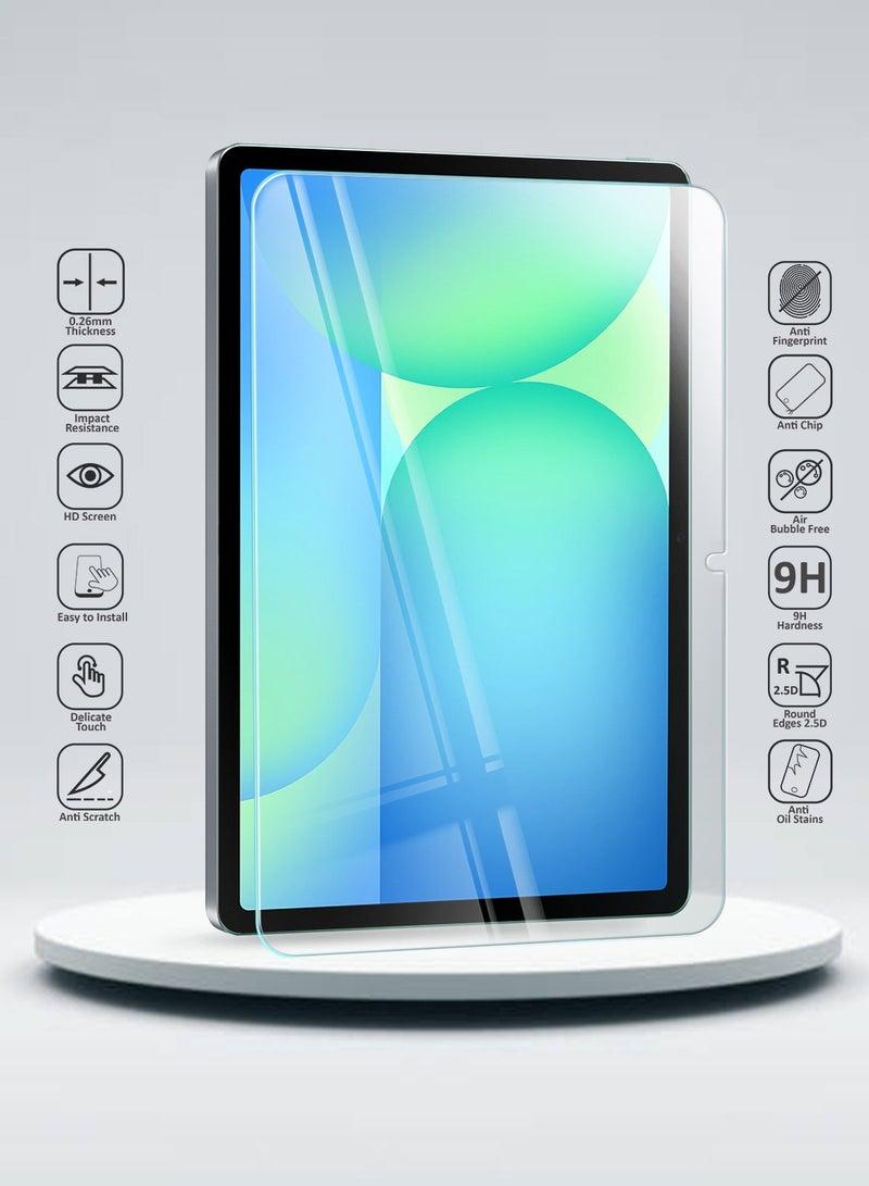 دبليو تيك سامسونج جالاكسي تاب S10 FE 10.9 5G 2025 (10.9 بوصة) واقي شاشة زجاجي مقوى بغطاء كامل من سلسلة WTech Premium Series - شفاف - Image 2