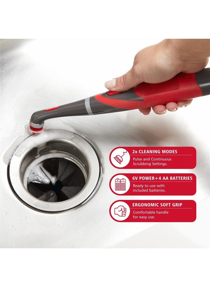 Rubbermaid Rubbermaid Reveal Power Scrubber with MultiPurpose Head Cordless Electric Battery Powered Scrub Brush Water Resistant for HomeKitchenBathroomGroutTileShowerTub  - Image 3