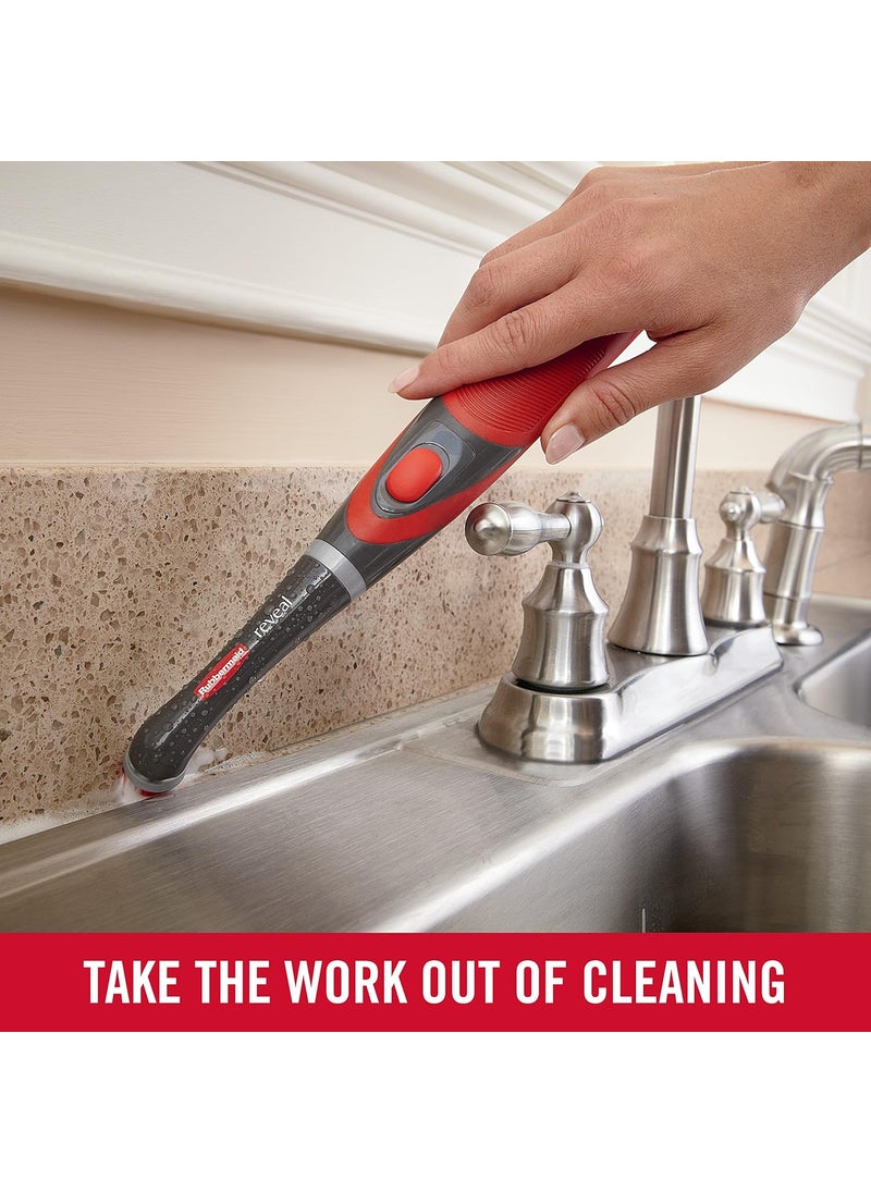 Rubbermaid Rubbermaid Reveal Power Scrubber with MultiPurpose Head Cordless Electric Battery Powered Scrub Brush Water Resistant for HomeKitchenBathroomGroutTileShowerTub  - Image 2
